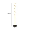 Tree branch design, gold stand, black base, marble base