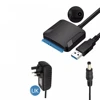 Negro con adaptador de corriente del Reino Unido
