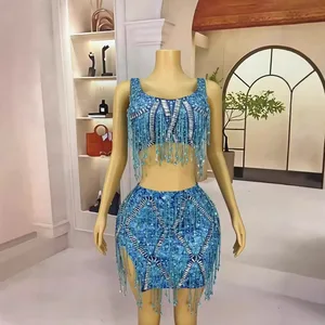 Taylor Exotic Dancewear Women's Adult Exquisite Dress with Tassels for Beach Holiday Performance