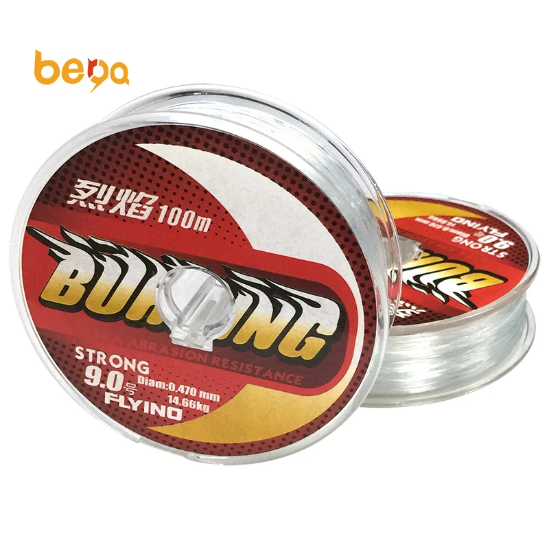 100M Nylon Fishing Line Fluorocarbon Super Strong Durable Lines Transparent New 