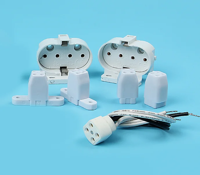 G10Q 4-Pin Tube Light Socket – Ceramics Base For Circline Fluorescent Lamps (Pack Of 2)