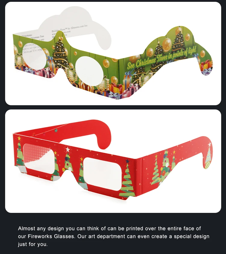 Customized Image Diffraction Glasses 3d Paper Cardboard Gift Boxes ...