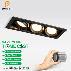 PULUOTI Zigbee Smart 10-Year 54W Cob Spot LED Downlight Fixture 2700K-5700K Dimming Recessed Spot Lights for Hotels