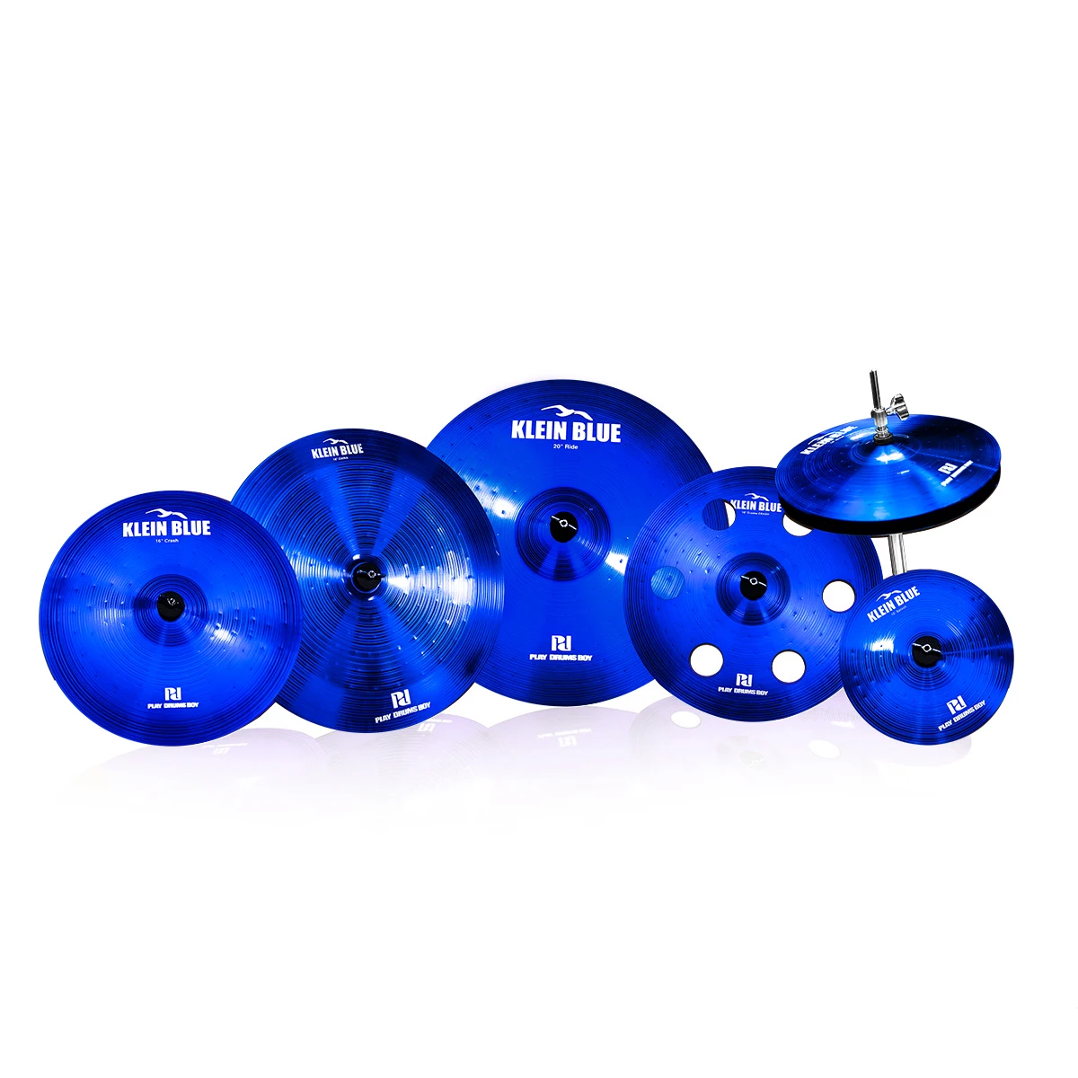 Professional 7-Piece PD Blue Cymbal Set for Drum Players