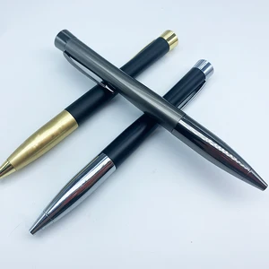 Factory Supply Classic Branded Black Gold Stainless Steel Ball Pen Premium Executive Luxury Metal Ballpoint Pen with Custom Logo