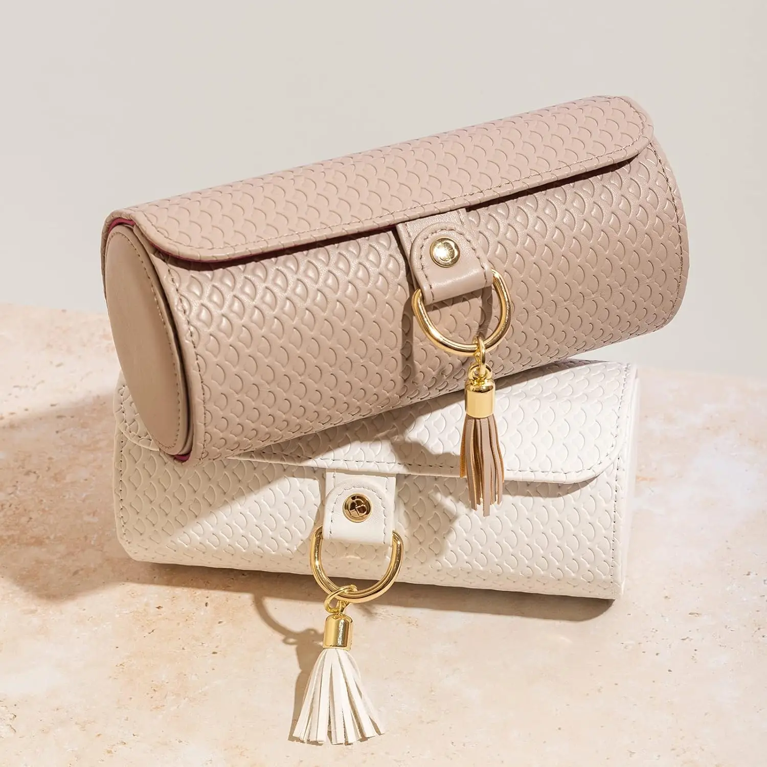 Luxury Leather Travel Jewelry Organizer Box