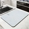 No-wash drain mat - Water Ink Stone Blue