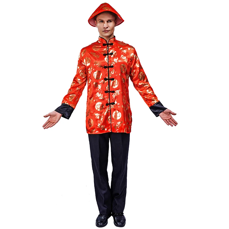 Adult Chinese Traditional Tang Outfit Halloween Party Cosplay Red Tang Suit  Costume For Men - Buy Tang Suit Costume,Cosplay Costume Men,Chinese Costume  Product on 