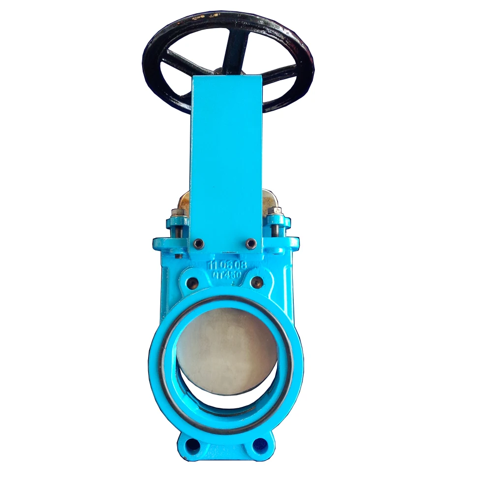  Carbon Cast Steel WCB SS304 CF8M Mining Slurry Knife Gate Valve with Hand Wheel 