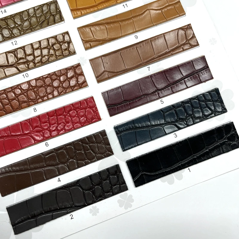 Pu Patent  with Two Tone Color crocodile Skin  Emboss Faux Leather Sheets for Making Bags Use