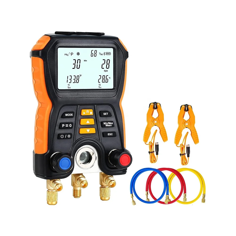 Refrigeration Vacuum Text Manifold Gauge Set Testo Digitalni Manometri Freon R410a R22 R134a R404a