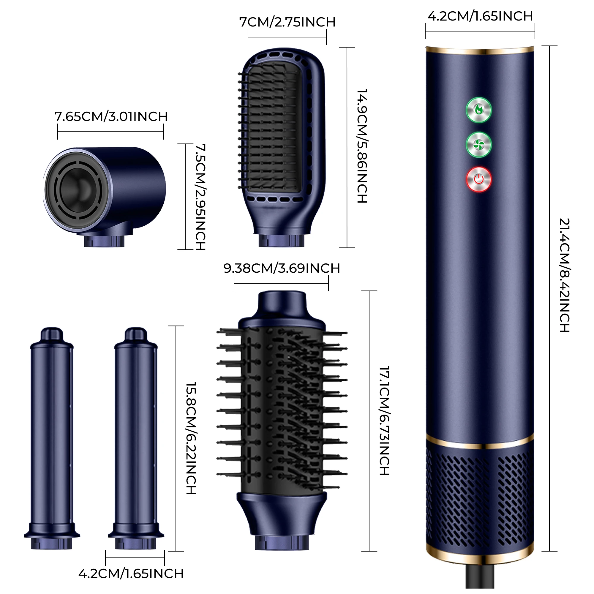 Newest OEM 5 in 1 High Speed Brushless Hair Blow Dryer Salon  Professional BLDC Motor One Step Hair Brush Blow Dryer and Styler