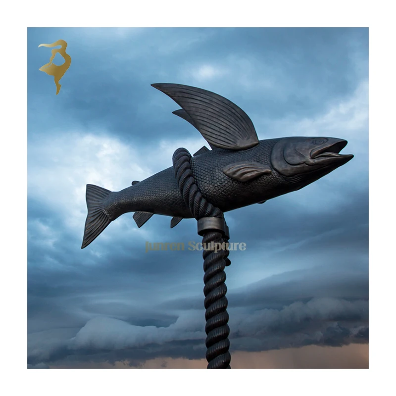 Bronze Statue of a Seaside Fish - Perfect for Garden Decor