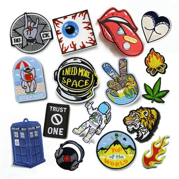 Custom Iron Designs Plastisol Heat Transfers Printing Hot Cut Border for T-Shirt Embroidered Patch Badge Woven Logo Patches