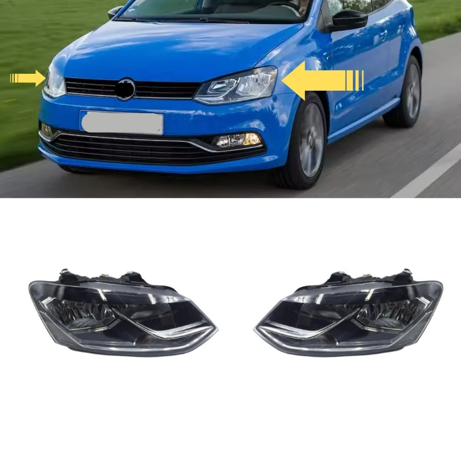 Tiypeor Factory Led Head Lamp Headlight Car Accessories Auto Lighting Systems Assembly Headlamp for Volkswagen Polo 2014 - 2017