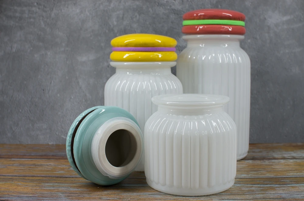 Colored Glass Jars Kitchen Storage Jars Set Buy Colored Glass Jars