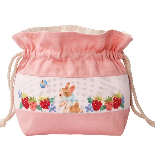 rabbit Colorful RAD Drawstring Bags 3 Bags New!! NJ X COLLER RABBIT STRING BAG (FUCHSIA PINK) – LINE FRIENDS  main image 2