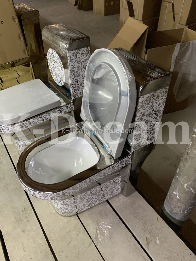 Royal Design Gold Toilet Bowl,Toilets Set Golden Color Wash Basin Sink