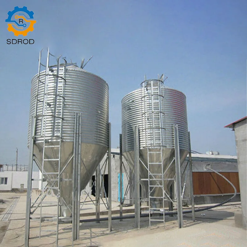 SDROD Customized Big Grain Silo Professional Blueprint Cylindrical Shape Steel Cap for Feed & Grain Storage