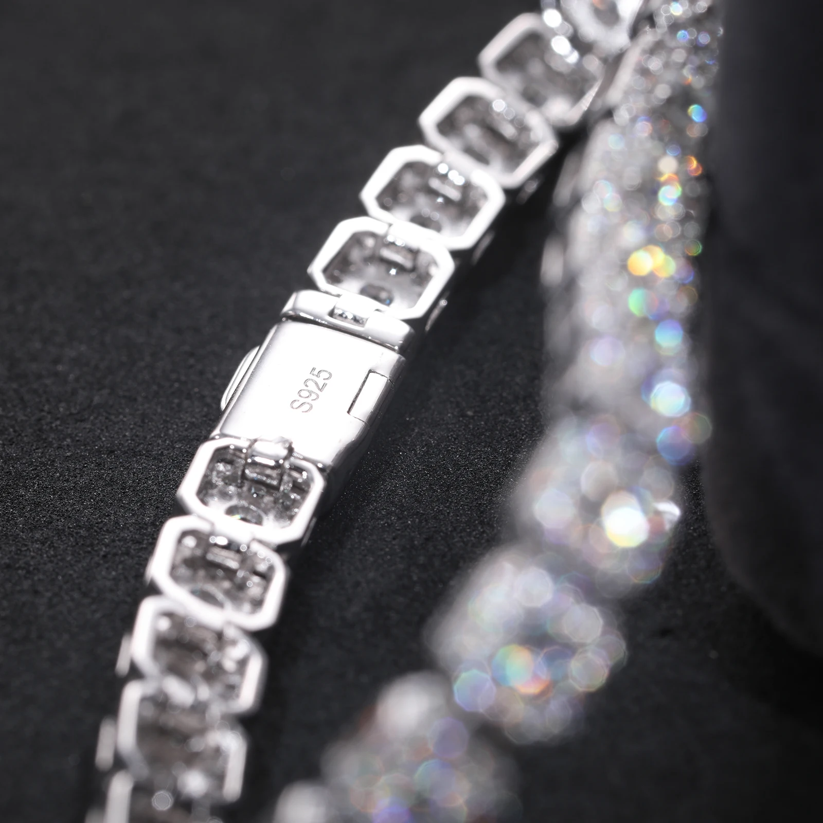 Cubic Zirconia Sparkling Halo Tennis Bracelet Beaverbrooks Silver