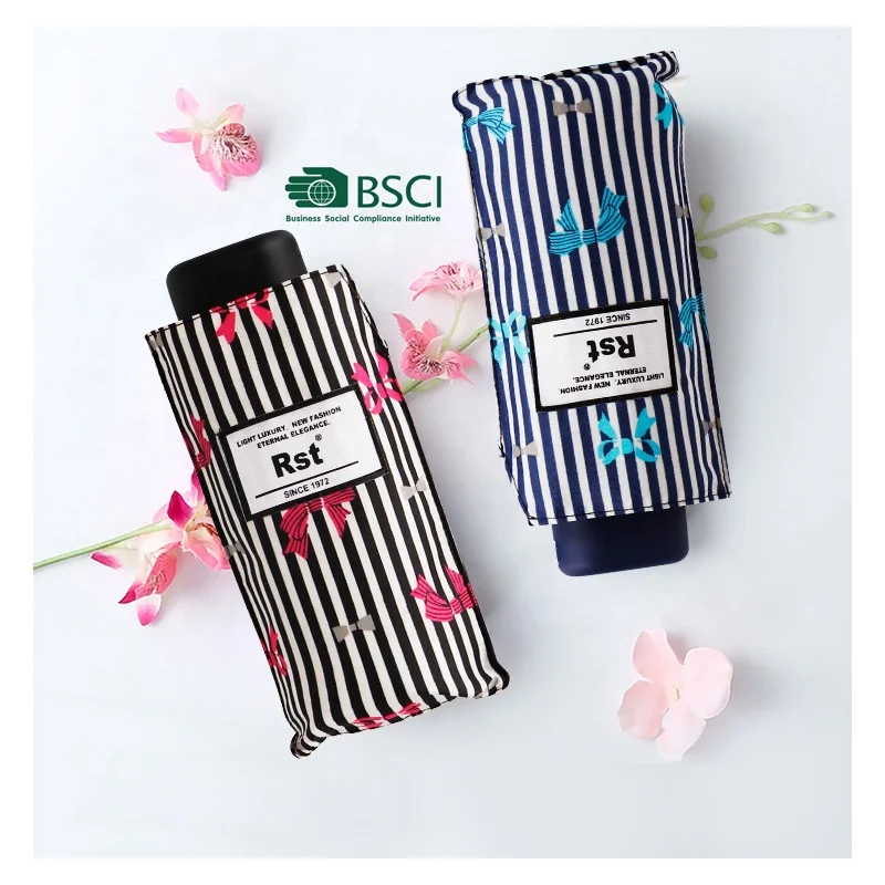Real Star 5 Fold Pocket Umbrella Lady Fashion Small Size Umbrella