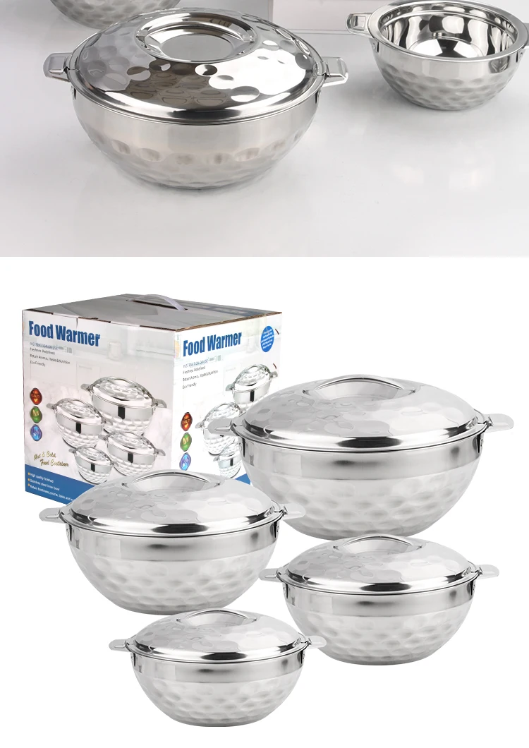 Hongyuan New Stainless Steel Insulated Casseroles Hot Pot Sets 1/2/3/5l