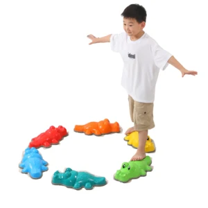 Factory Sales Crocodile Stepping Stone Toy Anti-Slip Plastic Sensory Integration Training Equipment for Indoor or Outdoor Play