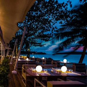 Golite Modern Design LED Ball Outdoor Light Waterproof Solar for Garden Restaurant Battery Operated Plastic Indoor Christmas