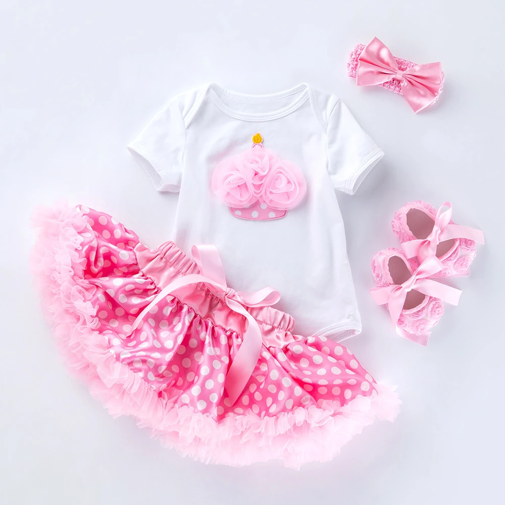 Baby Girl Unicorn Romper Set Tutu Headband 3Pcs Skirt Set Infant Newborn First Birthday Romper 1year Birthday Dress Romper