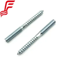 High Quality Customized T-25 Drive Double Thread Screws 100mm M8 Steel Machine Bolts with Zinc Coating