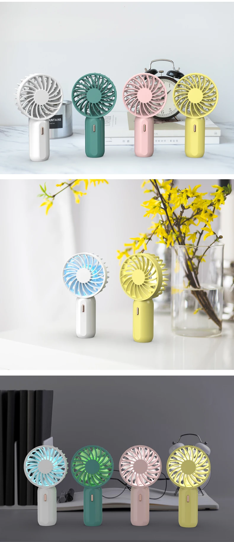 Pink Handheld Usb Fan, Portable, LED - detail 20
