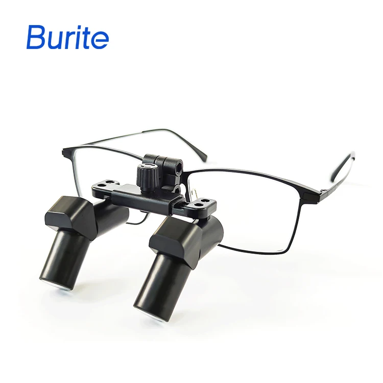 Burite 4.5倍エルゴデフレクション歯科用ルーペ 黒フレーム 50-80mm視野