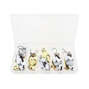 Cheery Steel Hook Lure Set for Bass Trout Catfish Hard Metal Saltwater and Freshwater Fishing Spoons Lures – Metal Jig – view 4