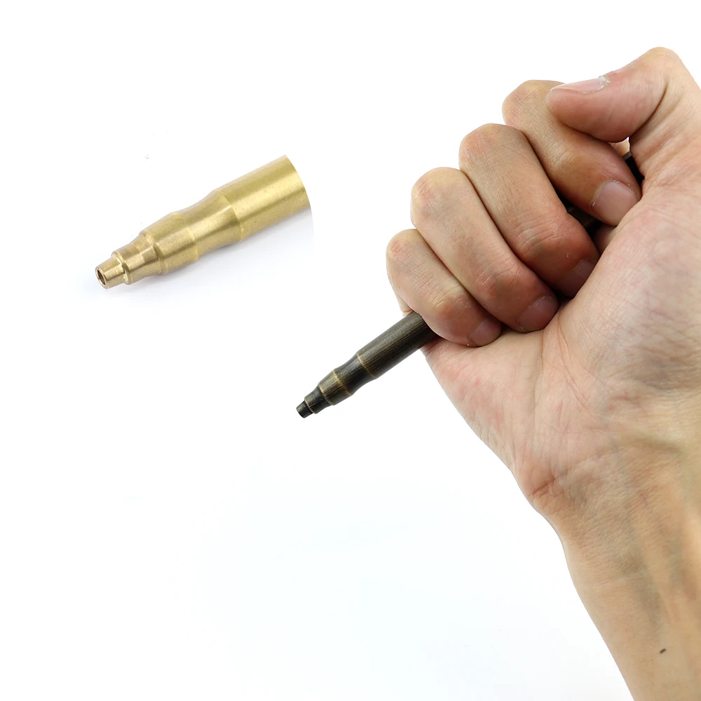 Уличная Автомобильная многофункциональная латунная тактическая ручка для личной защиты шариковая ручка с механическим переключателем с цепочкой для ключей