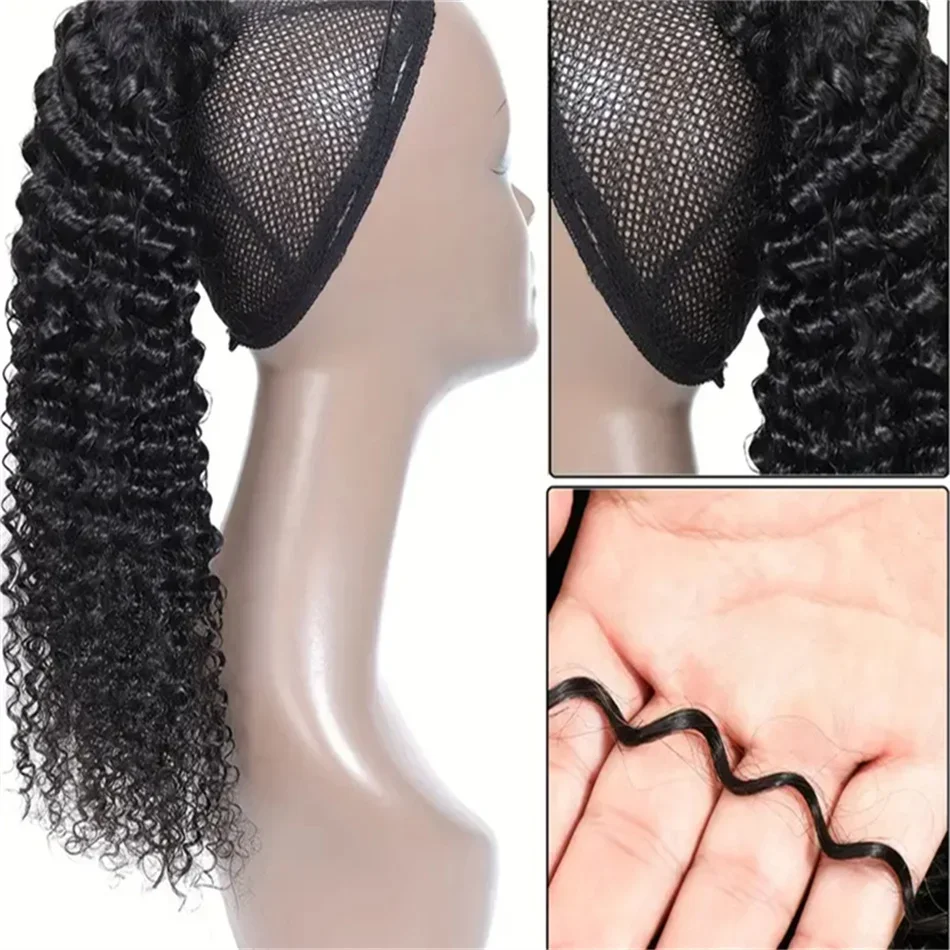 Water Wave Clip In Hair Extensions Natural Black Color Human Hair For Women Brazilian Hair 8-32 Inch Remy_voghion.com