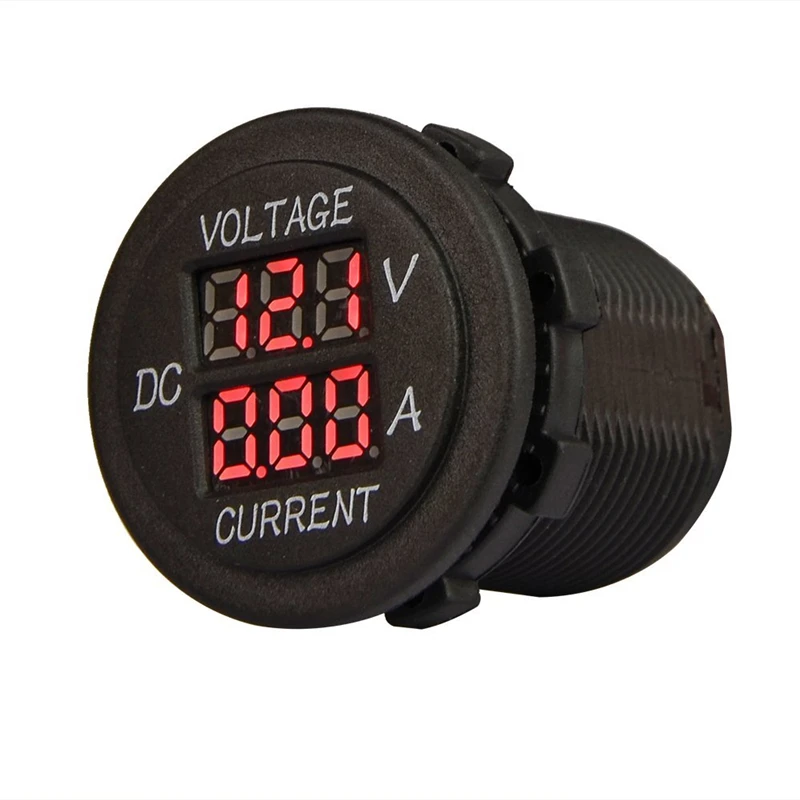 Amperemetre Numerique DC 12-24V - Voltmètre Voiture Moto double LED Jauge
