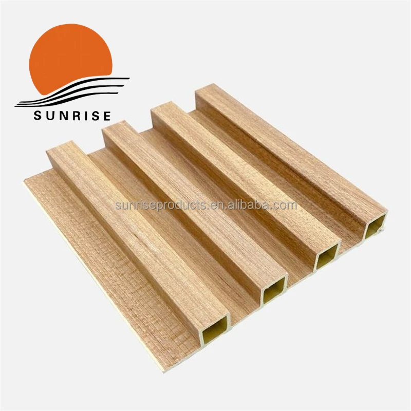 Modern Fluted WPC 3D Wall Panel Wood Alternative for Outdoor Bathroom ...