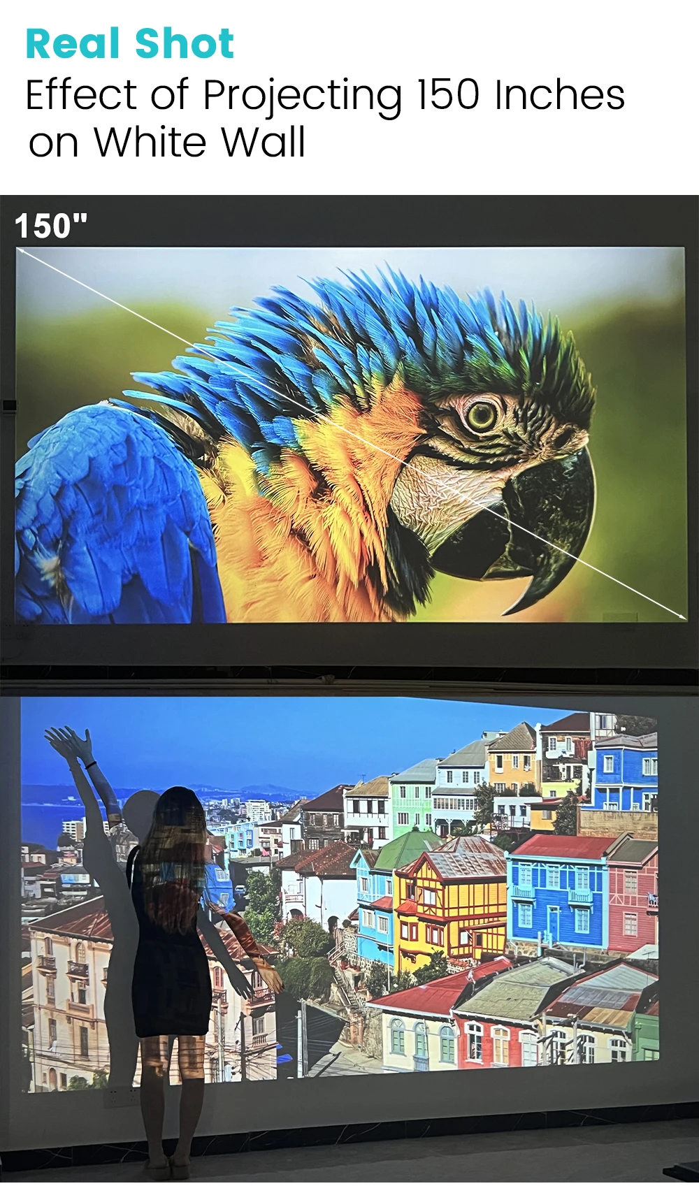 Touyinger Q10 Smart Android Beamer - 4K Home Theater Projector