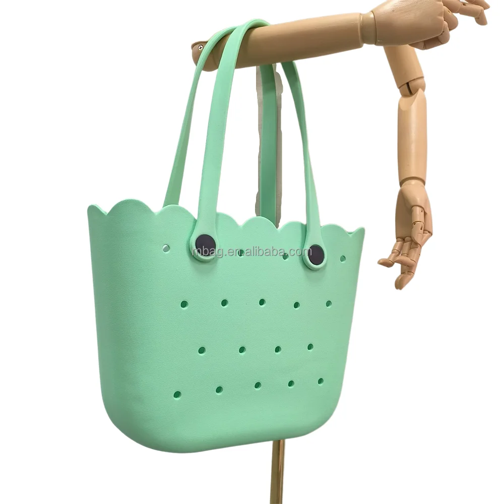 Rubber Silicone Summer Beach Tote Bag with Holes Candy EVA