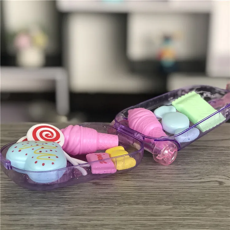 
8 шт./кор. Игрушки для девочек чемодан с конфеты миниатюрный кухня ролевая чемодан на колёсиках комплект world toy Детские ролевые игры игрушки 