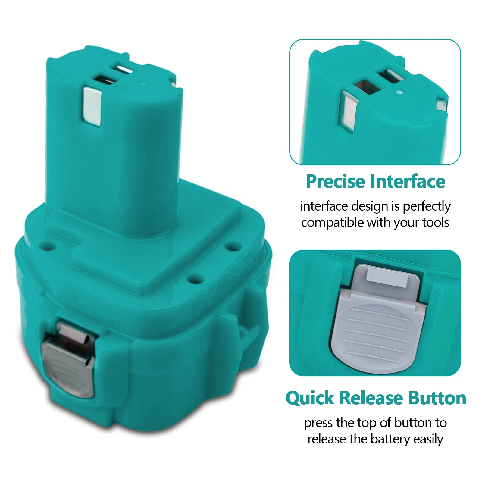 Batterie 12V 3000mAh Type 1234 Compatible Makita - Neuf Sous Garantie 1 An, Marque Visiodirect