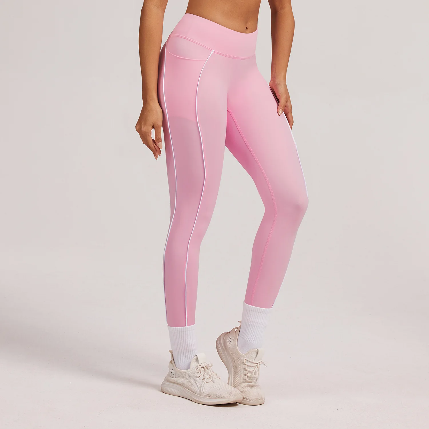 Color Block Patchwork for Tummy Control Quick-Dry Tight Full-Length Sports Yoga Pants Ou preview