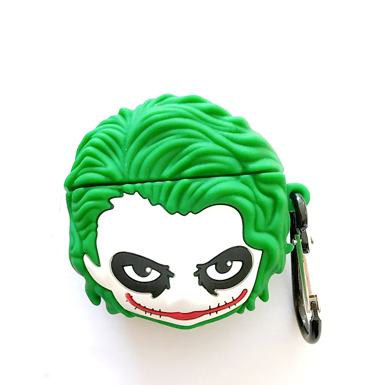 Funny Joker Cartoon Film Figure Shape Protect Case Cover For Airpod 1 2  Green Black Wireless Earbuds Shell - Buy Joker Airpod Case,Protect Shell  For Airpod,Funny 3d Figure Airpod Cover Product on