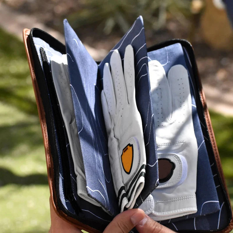 Premium Leather Golf Wallet Golf Accessories Tee Holder Case Gift For