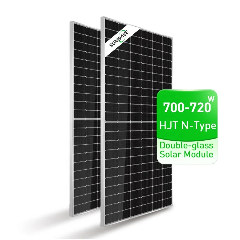 Huasun High Power HJT New Tech Half Cell Bifacial 700W-720W N-Type Photovoltaic Panel High Efficiency Bifacial Solar Panel