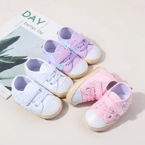 High Quality 2026 Spring Autumn Style Bling Design Casual Girl Shoes Anti-Slip Soled Toddler Walking Shoe