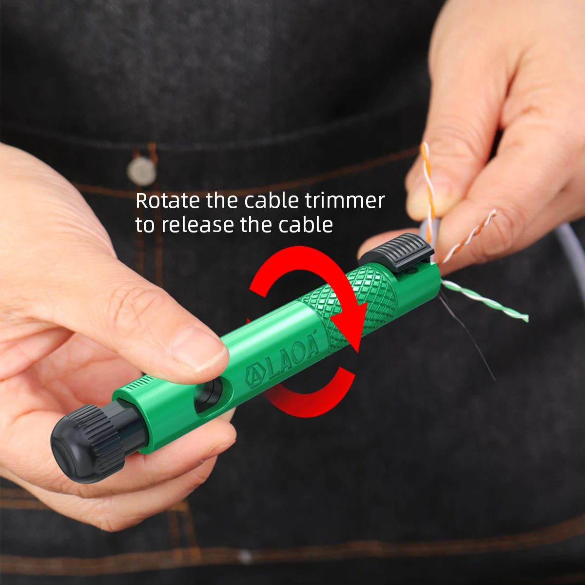 LAOA Pen Type Category 5/6/7/8 Ethernet Cable Stripper Cable Straightener Router Computer Network Cable Installation Tool
