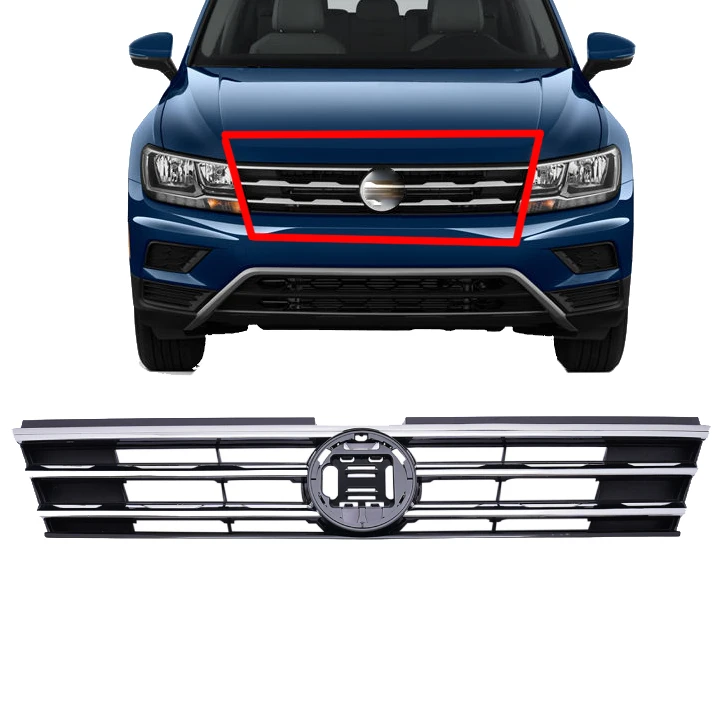 car chromd radiator front grille for volkswagen vw tiguan r-line 2018 car accessories oem 5NH853651