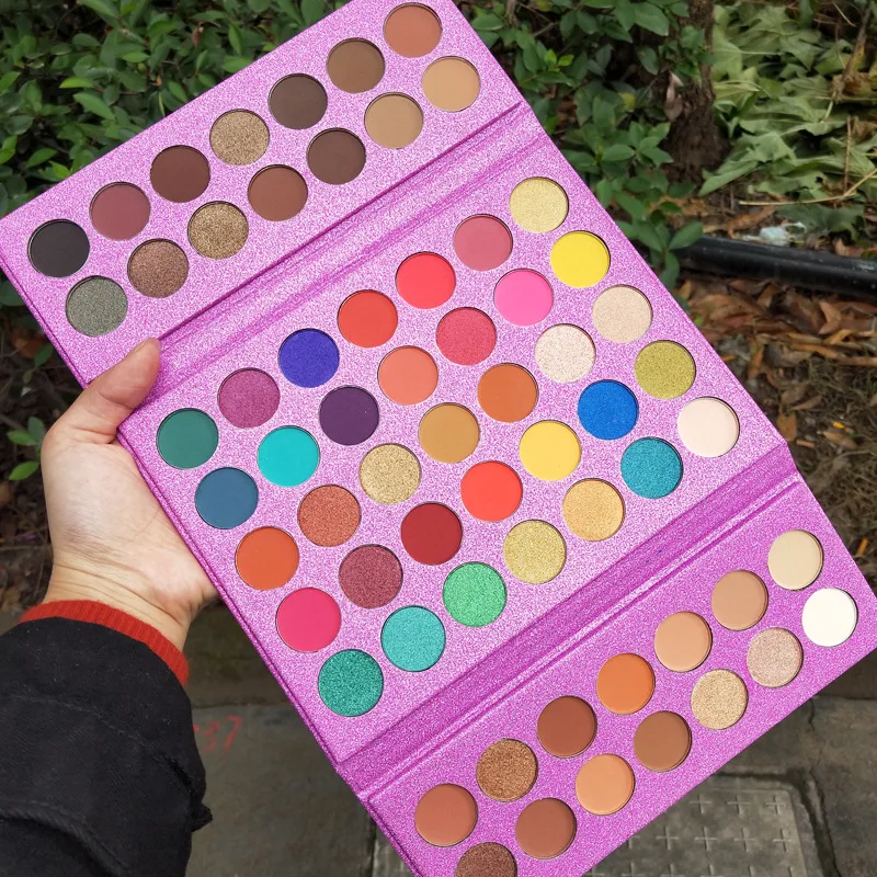 
 Лидер продаж, OEM косметика, оптовая продажа, 63 Цвета, хайлайтер, натуральные блестящие тени для век, палитра, матовые тени для век частной торговой марки  