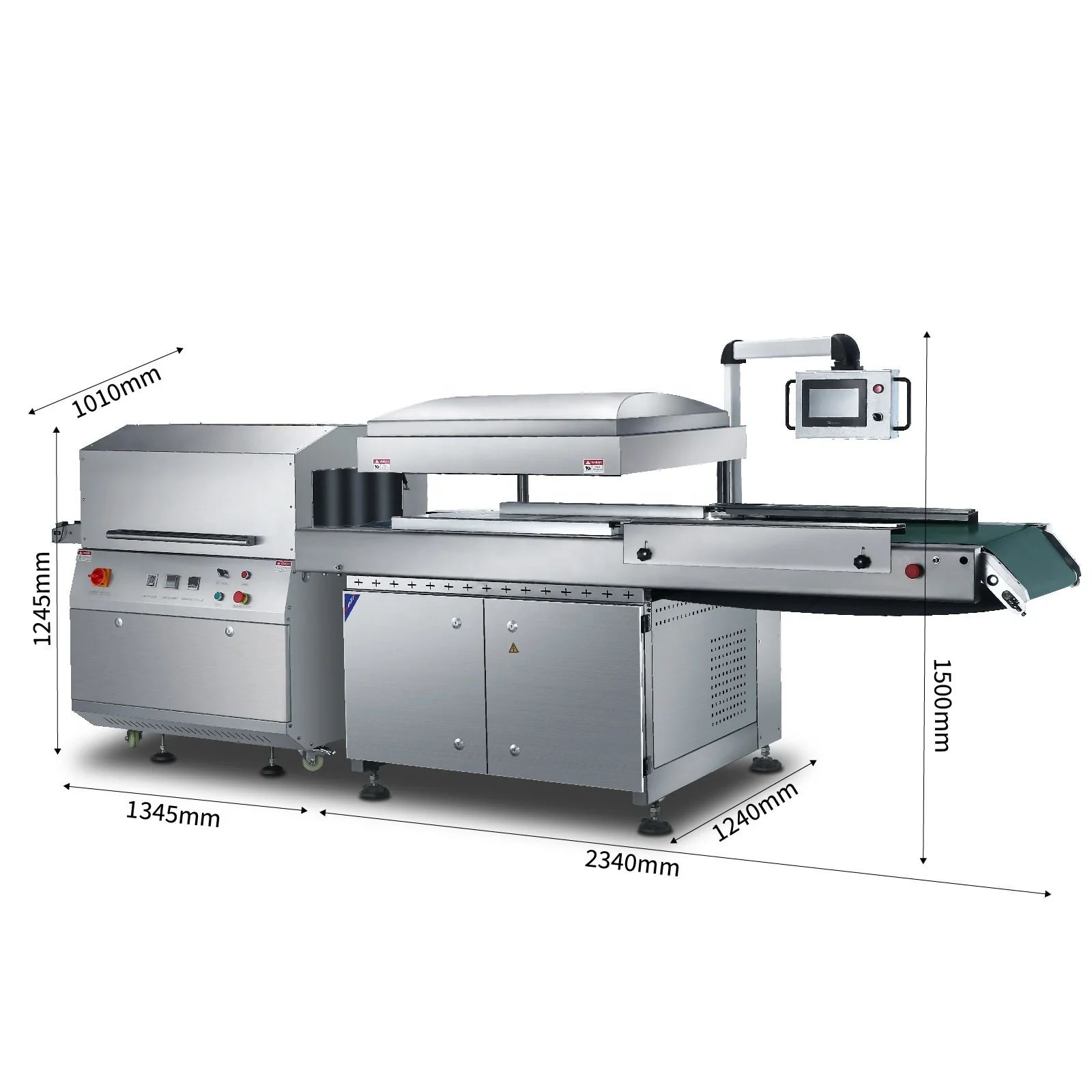 Automatic Continuous Vacuum Packing Machine With Hot Water Dipping Soak Tank Packing for Food Meat Plant